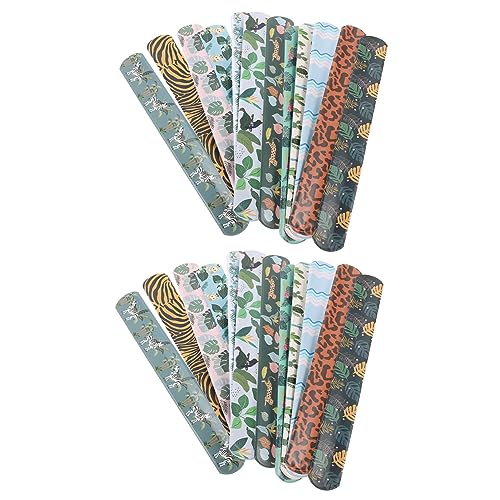 Yardwe 24 Stück Teiliges PVC Slap Armband Set mit Tiermotiven Leichte Kinderarmbänder aus Einfach zu Tragen als Party Mitgebsel für Kindergeburtstag und Kostümpartys von Yardwe