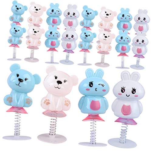 Yardwe 24Stücke Teiliges Sprungfeder Spielzeugset Für Cartoon Kaninchen Und Bär Lustiges Für Partys Fördert Hand Auge Koordination Und Kreatives Farbenfrohes Design Ohne Batterien von Yardwe