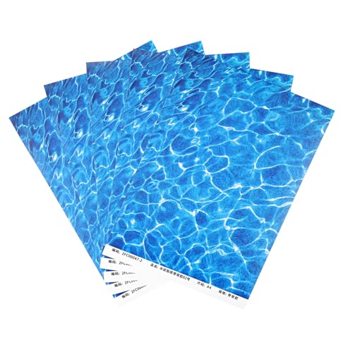 Yardwe 25 Blatt Künstliche Wasserfolie Sandtisch Flussmodell Bastelset UV Beständig Bruchfest Selbstklebend für Mikro Landschaft Modellbau Strand und Diorama Dekoration von Yardwe