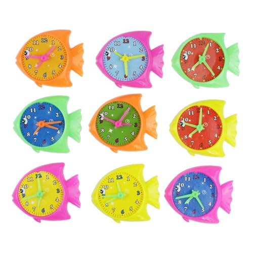 Yardwe 25 Stück Lernen Uhr Kinderspielzeug kreative Uhr Bildungsspielzeug Uhr Zahlenuhr in Fischform Zufällige Farbe Yardwe 25 Stück Lernen Uhr Kinderspielzeug kreative Uhr Bildungsspielzeug Uhr Zahlenuhr in Fischform Zufällige Farbe von Yardwe