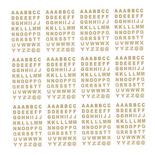 Yardwe 25Blätter Selbstklebende Alphabet Aufkleber aus Transparentpapier Goldene für Scrapbooking Notizbücher und Bastelprojekte und Einfach zu Verwenden von Yardwe