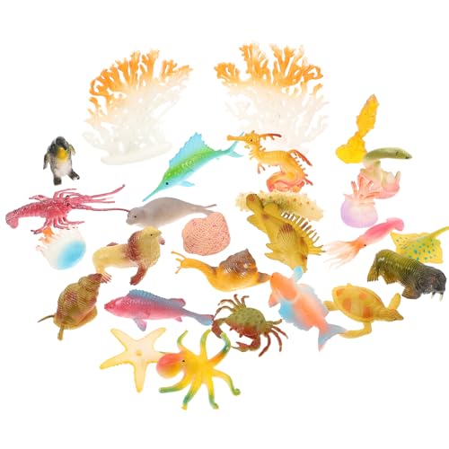 Yardwe 26 Stück Simulation Von Meerestieren Meeresbadespielzeug Kinderspielzeug Oktopus-Figuren Tiere Lernen Für Modelle Von Meerestieren Ozeantier Figur PVC Yardwe 26 Stück Simulation Von Meerestieren Meeresbadespielzeug Kinderspielzeug Oktopus-Figuren Tiere Lernen Für Modelle Von Meerestieren Ozeantier Figur PVC von Yardwe