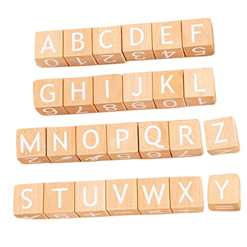 Yardwe 26 Stück Teiliges ABC Holzspielzeug für Lernspielzeug mit Großen und Fördert Kognitive Fähigkeiten und Hand Auge Koordination Drinnen und Draußen von Yardwe