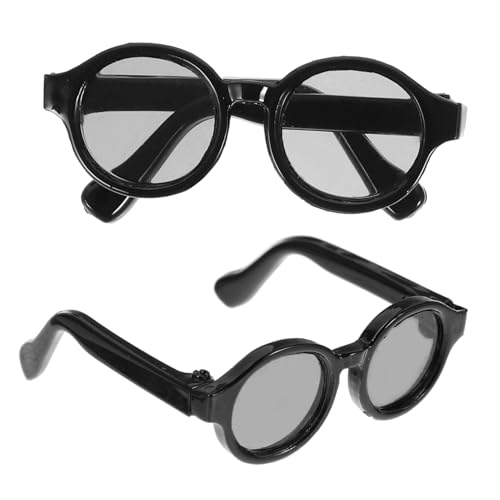 Yardwe 2Paare Puppenbrillen Anziehaccessoires für Puppen Stylische Sonnenbrillen aus Langlebigem für DIY Projekte und Puppenoutfits von Yardwe