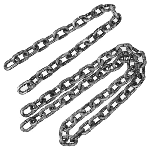 Yardwe 2Pcs Halloween Kette Kunststoff Handgelenk Gefängnis Kette Halloween Kostüm Party Trick Requisiten Kunststoff Barriere Kette für Halloween Cosplay Kostüm von Yardwe