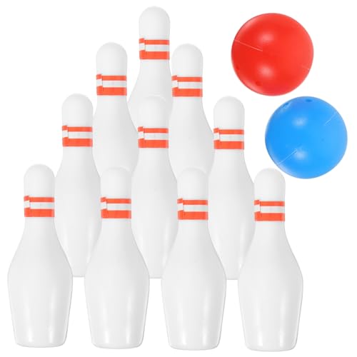 Yardwe 2Sätze Bowling Für Mini Häuser Mit Roten Und Blauen Bällen Sowie Pins Für Mini Dekoration Und Kreative Bastelprojekte von Yardwe