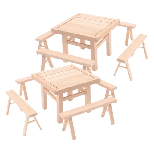 Yardwe 2Sätze Holzmöbel Modell DIY Montagespielzeug für Hocker Puzzle Handkoordination Stabiles und Langlebiges Holzspielzeug zum Selbermachen von Yardwe