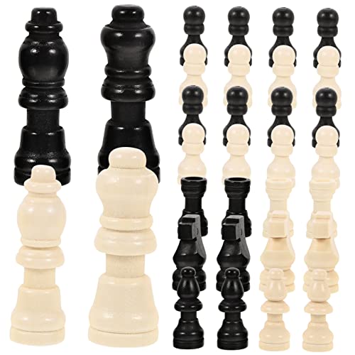 Yardwe 2Sätze Mini Holzschach Stücke Set Schachfiguren Und Zubehör Für Brettspiele Und Erwachsene Für Unterwegs Und Zuhause von Yardwe