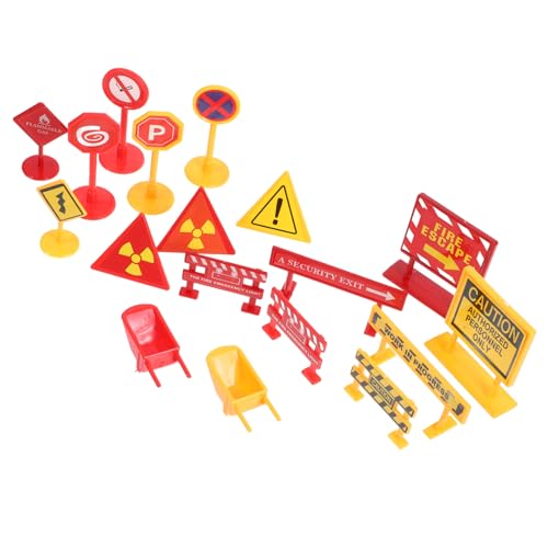 Yardwe 2Sätze Miniatur Verkehrszeichen für Spielset mit Realistischen Mini Verkehrsschildern zur des Verkehrswissens Sicheren Spielumgebung Yardwe 2Sätze Miniatur Verkehrszeichen für Spielset mit Realistischen Mini Verkehrsschildern zur des Verkehrswissens Sicheren Spielumgebung von Yardwe