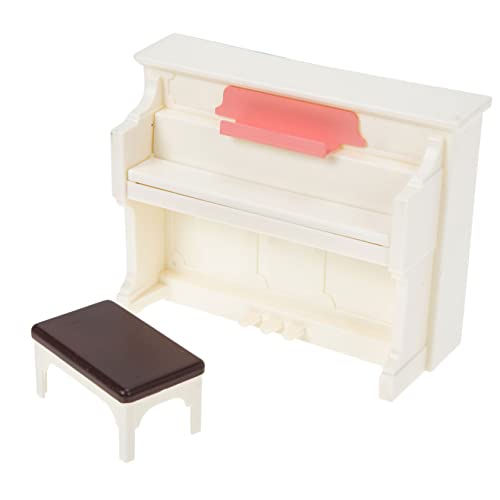 Yardwe 2Sätze Miniaturpiano Für Puppenhaus Mit Stuhl Zufällige Farben Zubehör Für Puppenmöbel Und Mini Instrumente Im Kinderzimmer von Yardwe