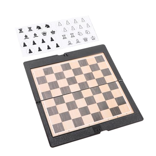 Yardwe 2Satz Faltbares Magnet Schachspiel Set Kompaktes Tragbares Schachbrett Aus Hochwertigem Material Für Unterwegs Für Spielabende Mit Freunden Oder Familie Teilig von Yardwe