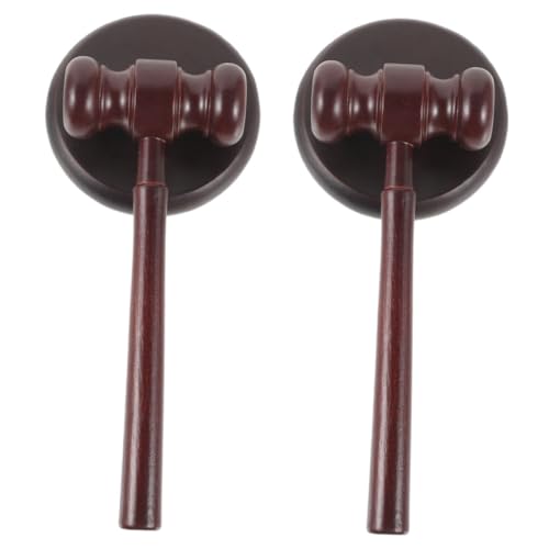 Yardwe 2Satz Richterhammer und Klangblock aus Holz für Kompaktes Anziehzubehör für Juristen Rollenspiele Sicheres und Langlebiges für Kleine Anwälte von Yardwe