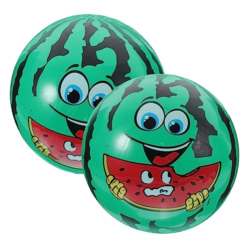 Yardwe 2Stücke Aufblasbare Wassermelonenbälle Hüpfbälle für Strandaktivitäten und Sportunterricht Wasserspielzeug von Yardwe