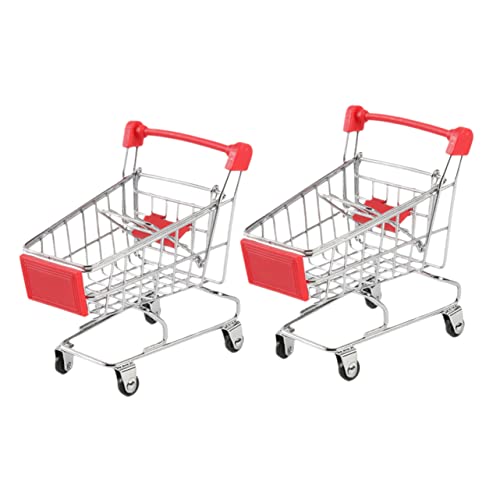 Yardwe 2Stücke Einkaufswagen Kleiner Trolley Für Schreibtisch Dekoration Und Aufbewahrung Für Snacks Perfektes Für Freunde von Yardwe
