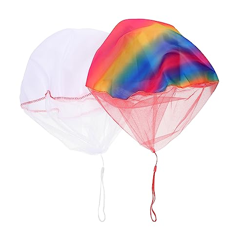 Yardwe Fallschirm Spielzeug für Kinder Handwurf Outdoor Flugspielzeug Leicht und Sicher für Jungen und Mädchen 2 Stück mit Schnur Yardwe Fallschirm Spielzeug für Kinder Handwurf Outdoor Flugspielzeug Leicht und Sicher für Jungen und Mädchen 2 Stück mit Schnur von Yardwe