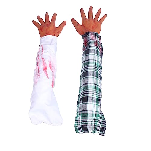 Yardwe 2Stücke Halloween Gefälschte Hände Dekorationen Realistische Gruselige Hände Für Streichspiele Und Halloween Partys Für Spukhäuser Und Scherze von Yardwe