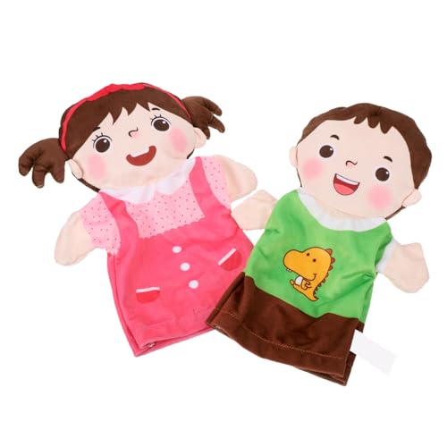 Yardwe 2Stücke Handpuppen Figuren Realistische Puppen für Interaktives Fantasie und Kommunikation Sicher und Langlebig für Geschichten Erzählen und Kreatives von Yardwe