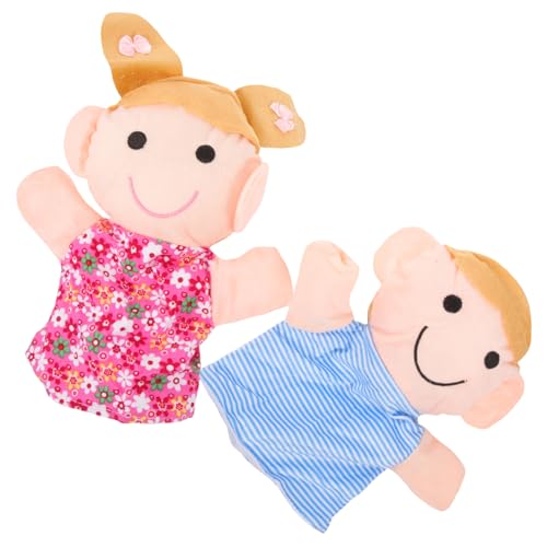 Yardwe 2Stücke Handpuppen Für Kleinkinder Lustige Familienmitglieder Puppen Für Geschichtenerzählen Und Kreative Lernspiele Weiches Plüschspielzeug Für Jahre von Yardwe