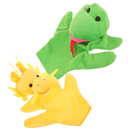 Yardwe 2Stücke Handpuppen Interaktive Plüschtiere Für Marionetten Zum Geschichtenerzählen Tiermotive Zufällige Auswahl Für Rollenspiele Und Kreative Erzählungen von Yardwe