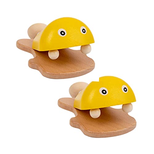 Yardwe 2Stücke Holz Castanet Fischform Musikspielzeug für Kreativität und Vorschule und Lernspiele Yardwe 2Stücke Holz Castanet Fischform Musikspielzeug für Kreativität und Vorschule und Lernspiele von Yardwe