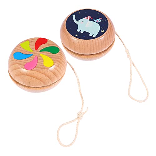 Yardwe 2Stücke Holz Responsive Ball Für Anfänger Dual Seitige Farbgestaltung Sicheres Und Langlebiges Lernspielzeug Für Jungen Für Kreative Spiele Und Entwicklung von Yardwe