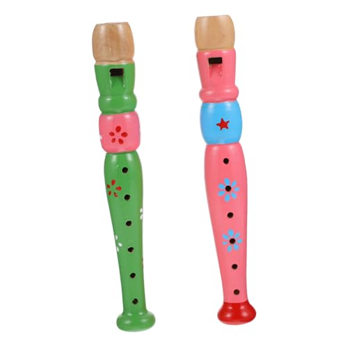 Yardwe 2Stücke Holzflöte Kreatives Musikinstrument Für Für Geburtstage Und Feiertage Robust Und Leicht von Yardwe