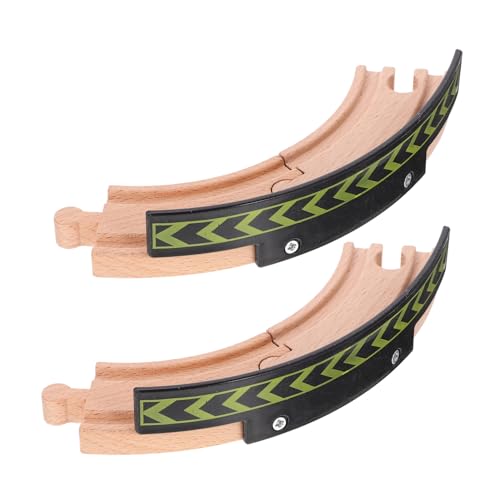 Yardwe 2Stücke Holzschienen Für Zugbahn Kurze Gebogene Gleise Für DIY Holz Eisenbahnen Pädagogisches Für Kreative Bahnlandschaften Yardwe 2Stücke Holzschienen Für Zugbahn Kurze Gebogene Gleise Für DIY Holz Eisenbahnen Pädagogisches Für Kreative Bahnlandschaften von Yardwe