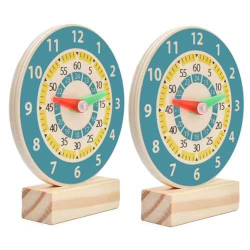 Yardwe 2Stücke Holzuhren Lehrreiche Spielzeuge zur Zeitgestaltung für Kleinkinder Sicheres Holzmaterial Fördert Fantasie und Mathematische für Interaktionen mit Eltern Yardwe 2Stücke Holzuhren Lehrreiche Spielzeuge zur Zeitgestaltung für Kleinkinder Sicheres Holzmaterial Fördert Fantasie und Mathematische für Interaktionen mit Eltern von Yardwe