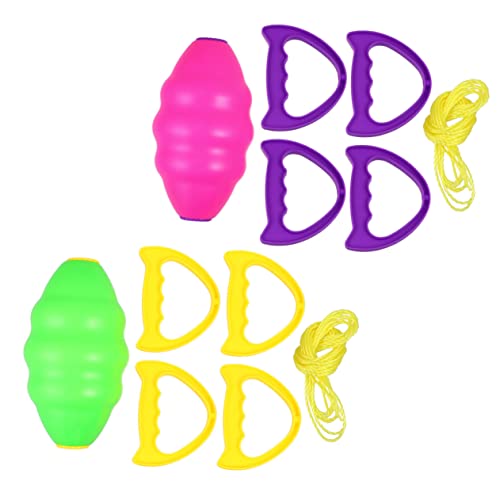 Yardwe 2Stücke Interaktives Doppelkombination Pull Toy Shuttle Ball Für Spaßige Bildungsaktivitäten Im Freien Grün von Yardwe