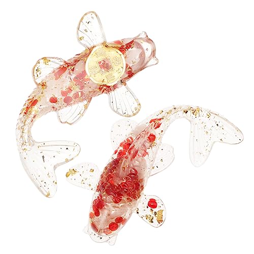 Yardwe 2Stücke Kleine Kristallfischfiguren Elegante Tischdeko Aus Natürlichem Kristall Für Stilvolle Wohnräume Und Garten Exquisite Handwerkskunst Als von Yardwe