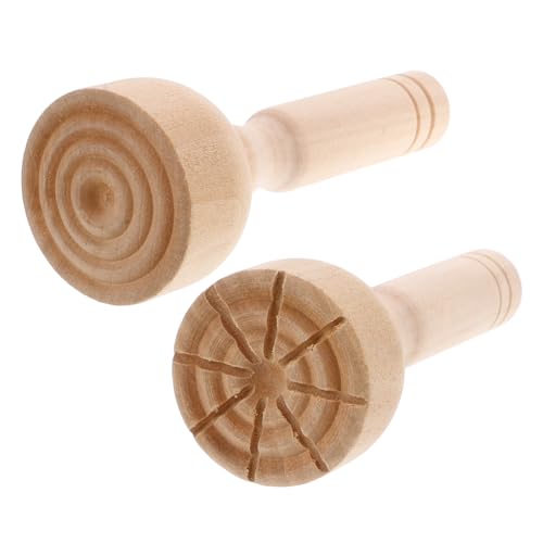 Yardwe 2Stücke Knetmasse Holzstempel für Handgeschnitzte Formen und Modellierwerkzeuge für Kreative Bastelprojekte und Interaktives Lernen Yardwe 2Stücke Knetmasse Holzstempel für Handgeschnitzte Formen und Modellierwerkzeuge für Kreative Bastelprojekte und Interaktives Lernen von Yardwe