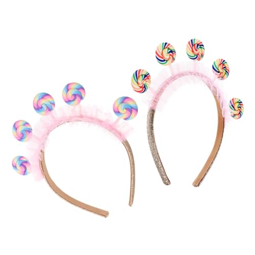 Yardwe 2Stücke Lollipop Stirnband für Bunter Kopfschmuck im Cartoon Design Süßes Haaraccessoire für Geburtstagsfeiern und Freizeitaktivitäten für Kleine Prinzessinnen Yardwe 2Stücke Lollipop Stirnband für Bunter Kopfschmuck im Cartoon Design Süßes Haaraccessoire für Geburtstagsfeiern und Freizeitaktivitäten für Kleine Prinzessinnen von Yardwe
