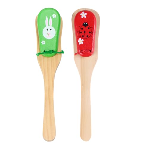 Yardwe 2Stücke Long Handle Castanet for Percussion Instruments for Music Education and Creative Play Yardwe 2Stücke Long Handle Castanet for Percussion Instruments for Music Education and Creative Play von Yardwe