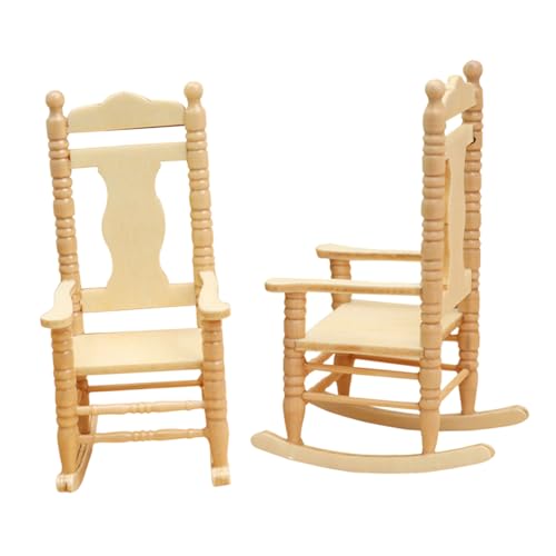 Yardwe 2Stücke Maßstab Dekorationsmöbel Für Puppenstube Original Holzfarbe von Yardwe