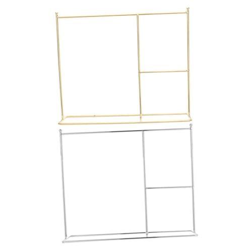 Yardwe 2Stücke Metall Puppenkleidungsständer Stabiler Kleiderständer Für Mini Puppen Perfektes Zur Präsentation Von Puppenkleidung von Yardwe