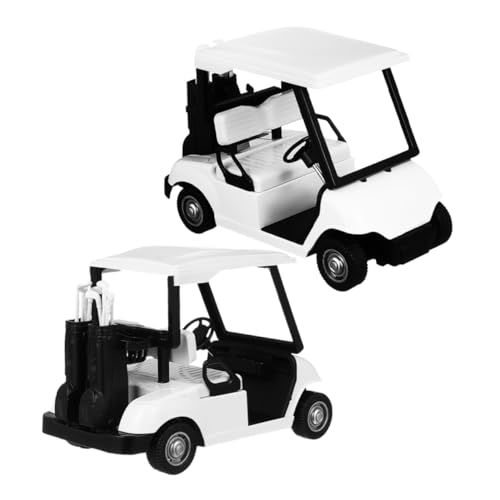 Yardwe 2Stücke Mini Golfwagen Modell Mit Rückziehmechanik Realistisches Design Für Fantasievolles Und Bürodekoration Für Golf Themenpartys Und Sammler von Yardwe