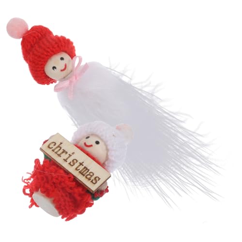 Yardwe 2Stücke Mini Puppen Für Puppenhaus Weihnachtsdeko Und Zubehör Für Festliche Szenen Ergänzung Zur Puppenhaus Kollektion Für Gemütliche Und Kreative von Yardwe