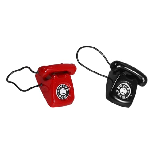 Yardwe 2Stücke Mini Retro Telefon Modell Für Puppenhaus Exquisites Puppenhauszubehör Sicher Und Langlebig Für Kreative Mini Szene Im Wohnzimmer Yardwe 2Stücke Mini Retro Telefon Modell Für Puppenhaus Exquisites Puppenhauszubehör Sicher Und Langlebig Für Kreative Mini Szene Im Wohnzimmer von Yardwe