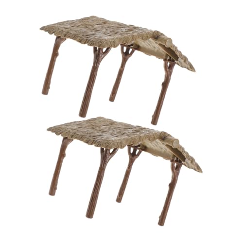 Yardwe 2Stücke Miniatur Reetdachhaus Dekoration aus Material für Realistische Mikro Landschaftsornamente Langlebige Figuren für Garten und DIY Mini Haus Dekoration Yardwe 2Stücke Miniatur Reetdachhaus Dekoration aus Material für Realistische Mikro Landschaftsornamente Langlebige Figuren für Garten und DIY Mini Haus Dekoration von Yardwe