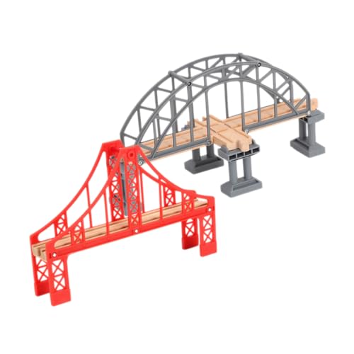 Yardwe 2stücke Teiliges Holzeisenbahnen Austauschbare Eisenbahnbrücken Mit Unterstützung Und Flexibler Anordnung Für Kreative Modelleisenbahn-szenen Yardwe 2stücke Teiliges Holzeisenbahnen Austauschbare Eisenbahnbrücken Mit Unterstützung Und Flexibler Anordnung Für Kreative Modelleisenbahn-szenen von Yardwe