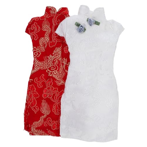 Yardwe 2Stücke Puppen Cheongsam Kleidungsset Austauschbare Puppenkleidung Für Spielzeugpuppen Vintage Kostüm Zubehör Zum Dekorieren Und Perfektes Yardwe 2Stücke Puppen Cheongsam Kleidungsset Austauschbare Puppenkleidung Für Spielzeugpuppen Vintage Kostüm Zubehör Zum Dekorieren Und Perfektes von Yardwe
