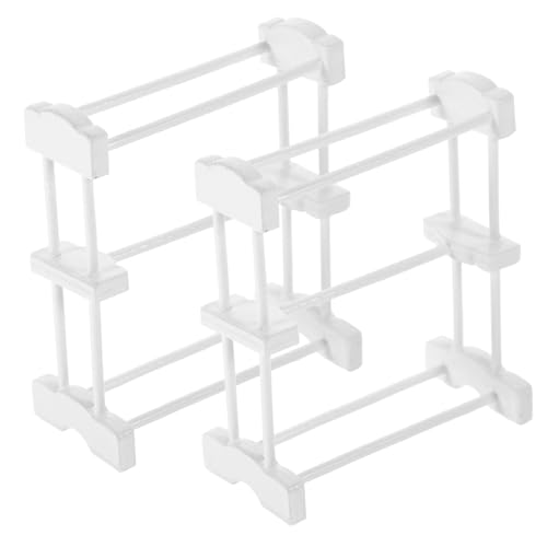 Yardwe 2Stücke Puppenhaus Möbel Holz Handtuchhalter Für Puppenhaus Dekoration Puppenhausregal Und Minimöbel Für Kreative Spielwelten von Yardwe