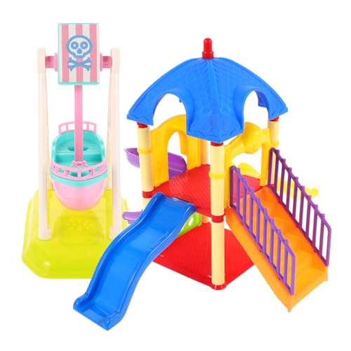 Yardwe 2Stücke Spielplatz Dekoration Piratenschiff Puppenhaus Zubehör Für Fantasievolles Für Familienaktivitäten von Yardwe
