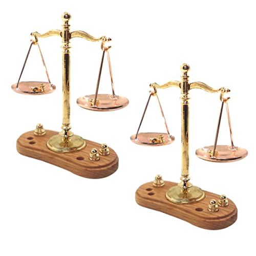 Yardwe 2Stücke Teiliges Küchenset Mit Spielzeugwaage Realistische Küchenaccessoires Für Puppenhäuser Kreative Rollenspiele Und Fantasievolles von Yardwe