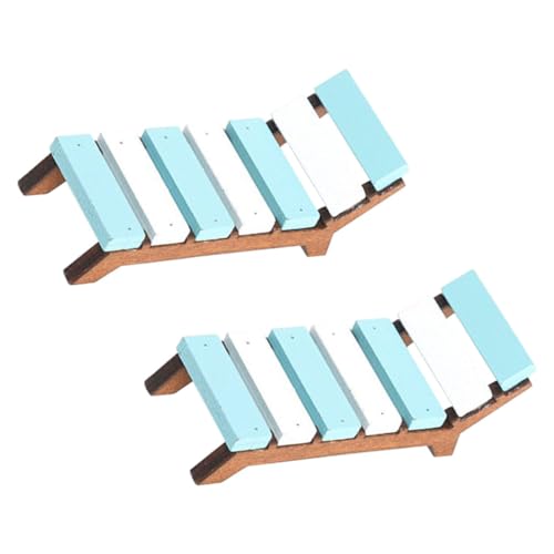 Yardwe 2Stücke Teiliges Stuhlmodell Aus Holz Für Puppenhaus Blauer Und Weißer Lounge Stuhl Für Kreatives Und Charmante Dekoration Yardwe 2Stücke Teiliges Stuhlmodell Aus Holz Für Puppenhaus Blauer Und Weißer Lounge Stuhl Für Kreatives Und Charmante Dekoration von Yardwe