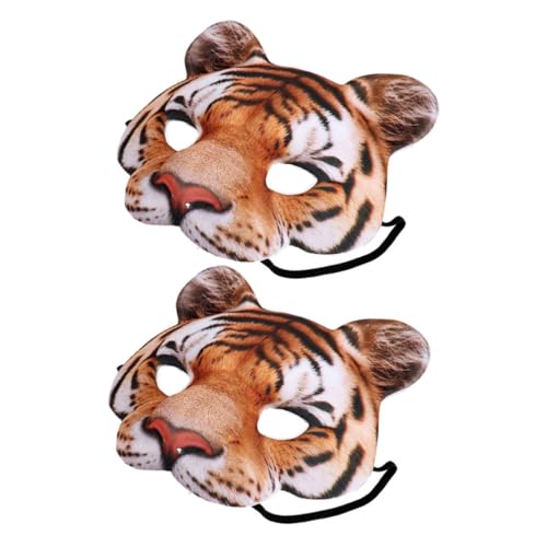 Yardwe 2Stücke Tiger Maske für Cosplay und Halloween Realistische Tiermaske für Partys und Bühnenauftritte Leicht und Bequem Yardwe 2Stücke Tiger Maske für Cosplay und Halloween Realistische Tiermaske für Partys und Bühnenauftritte Leicht und Bequem von Yardwe