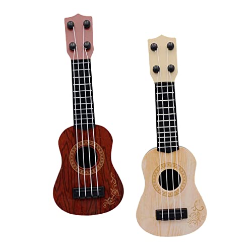 Yardwe 2Stücke Ukulele für Teiliges Musikalisches Lernspielzeug aus Sicherem Frühe Bildung Klangspielzeug für Jungen und Natürliche Farben Yardwe 2Stücke Ukulele für Teiliges Musikalisches Lernspielzeug aus Sicherem Frühe Bildung Klangspielzeug für Jungen und Natürliche Farben von Yardwe