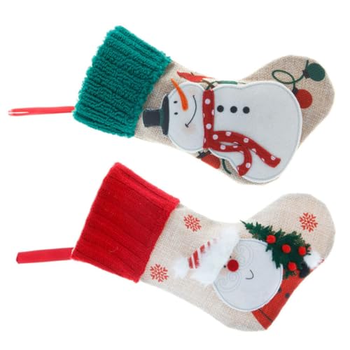 Yardwe 2Stücke Weihnachtsstrümpfe Cartoon Design Hängende Weihnachtsdekoration Für Kamin Fenster Für Festliche Und Kleine Schneemann Yardwe 2Stücke Weihnachtsstrümpfe Cartoon Design Hängende Weihnachtsdekoration Für Kamin Fenster Für Festliche Und Kleine Schneemann von Yardwe