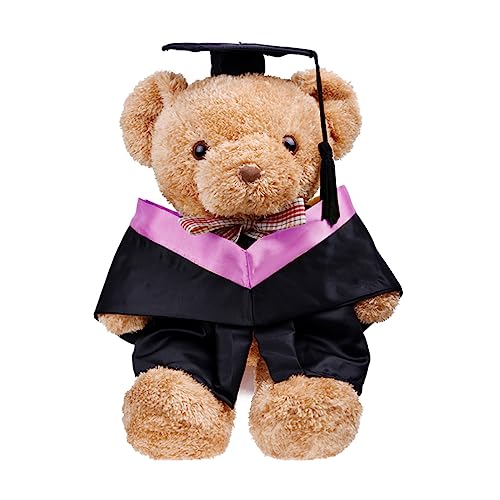 Yardwe 2er Set Graduierungsanzug Arzteset Set Abschluss Kleidung Dein Kleid Für Puppe Plüsch Kostüm Klein Senior Kappe Party Hüte Mini Favorisieren Outfit Black von Yardwe