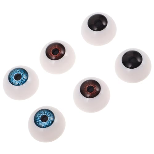 Yardwe 3 Puppenaugen Bastelzubehör Puppen DIY Puppen Augen Puppenhandwerk Augen für DIY Puppen Zubehör Kuscheltier Augen für Häkeltiere kleine Augäpfel Plastik von Yardwe
